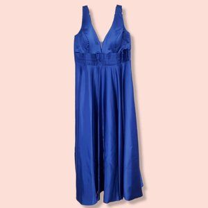 Womans Satin Saphire/Royal Blue Prom/Evening Dress